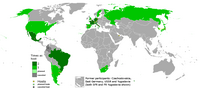 خريطة تبين الدول المستضيفة لمنافسات كأس العالم