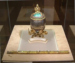 <span class="mw-page-title-main">Trans-Siberian Railway (Fabergé egg)</span> 1900 Imperial Fabergé egg