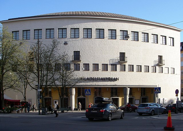 Filadelfiakyrkan ('the Philadelphia Church') in Stockholm, Sweden, is part of the Swedish Pentecostal Movement