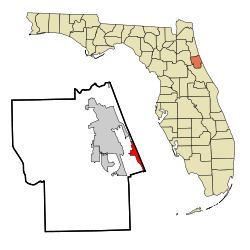 Location in Flagler County and the state of فلوریدا
