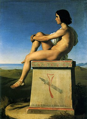 Polytès, fils de Priam, observant les mouvements des Grecs à l'approche de Troie, 1833-1834, par Hippolyte Flandrin