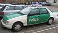 Streifenwagen Ford Sierra der Polizei