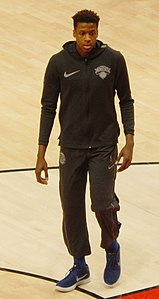 Frank Ntilikina pregame crop.jpg