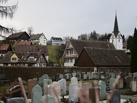 Friedhof und Ortskern Hirzel