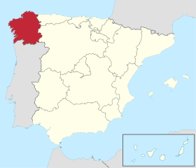 Galicia in Spain (including Canarias).svg