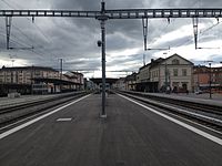 Payerne railway station, canton of Vaud Author: Christophe95