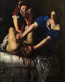 Юдифь, обезглавливающая Олоферна. 1612—1613. Холст, масло. Галерея Каподимонте, Неаполь