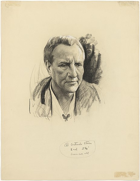 Datei:Gertrude Stein by Samuel Johnson Woolf, 1934, charcoal and chalk on paper, from the National Portrait Gallery - NPG-8700246B 2.jpg