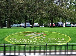 Glasgow 2014 flower bed - geograph.org.uk - 548204.jpg