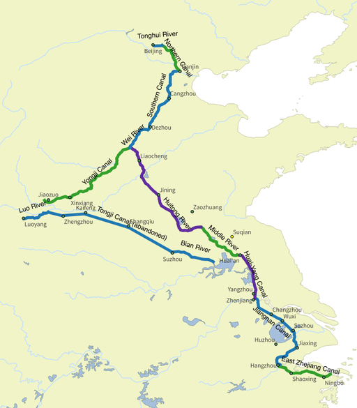 Karte Kaiserkanal (Großer Kanal). Grand-Canal