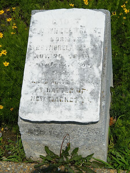 File:Grave of Joseph Christopher Wheelwright at the New Market Battlefield in New Market, Virginia - Sarah Stierch.jpg
