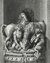 Apolonove konje negujeta dva Tritona, Gilles Guérin, okoli 1670