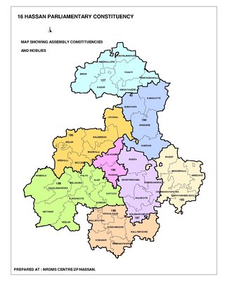 <span class="mw-page-title-main">Hassan Lok Sabha constituency</span> Constituency of the Indian parliament in Karnataka