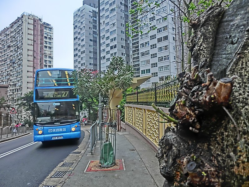 File:HK 北角半山 North Point Mid-Levels 雲景道 77 Cloud View Road view Skycraper n Coral Court Bus 27 stop Apr-2014.JPG