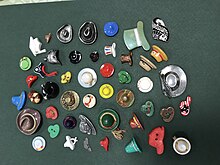 A collection of hat-shaped buttons Hat Buttons.jpg