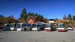 Busstationen i Åmot.