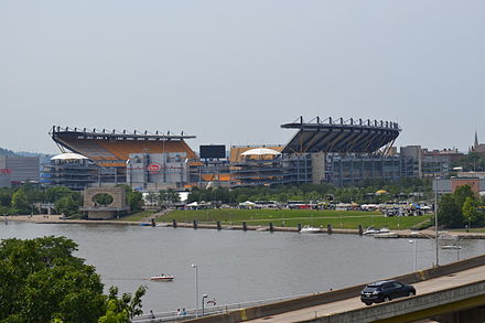 A view of Heinz Field from across the river.