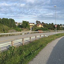 Blick auf Holte mit Fidjeåsen