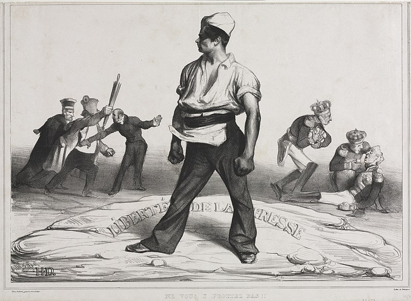 File:Honoré Daumier - The Monthly Association (plate 20)- Do not meddle with it! - 1942.1018 - Cleveland Museum of Art.jpg