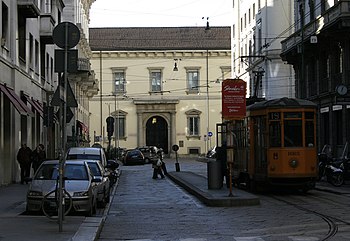 El palacio de la Pinacoteca Ambrosiana.