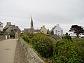 Île de Batz : l'entrée du bourg vu de l'ouest