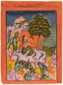 Asavari Ragini. Sirohi, c. 1700. Cleveland Museum of Art India, Sirohi - A page from a Ragamala series- Asavari Ragini - 2018.199 - Cleveland Museum of Art.tif
