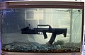 The ADS amphibious rifle placed underwater at Interpolitex 2013.