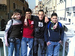 Italian teenagers Venice 2007.jpg