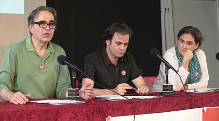 Joan Subirats, Jaume Asens y Ada Colau 2014.jpg