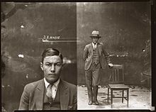 Hayes after being arrested in Sydney, Australia. 6 November 1930