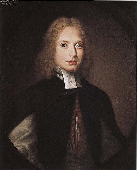 Jonathan Swift in 1682, by Thomas Pooley. The artist had married into the Swift family.