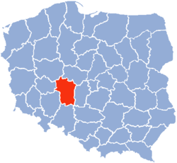 Lage der Woiwodschaft Kalisz