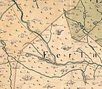 Området runt "Kålböle skants" på karta från 1761.