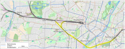 Rute til München Südring