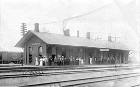 Photo of the original Kensington station Kensington Station, Illinois Central Railroad, Riverdale, IL.jpg