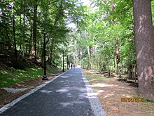 A view of the trail through the Klingle Valley on June 24, 2017, the day it opened to the public. Klingle valley trail.June 2017.jpg