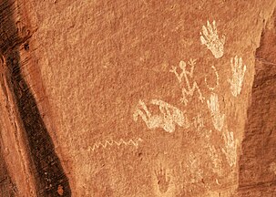 Petroglyphs including Kokopelli