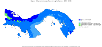 Panama map of Koppen climate classification Koppen-Geiger Map PAN present.svg