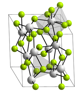 kuličkový model fluoridu plutonitého