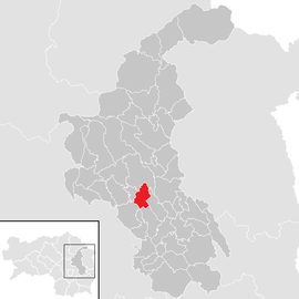 Poloha obce Krottendorf v okrese Weiz (klikacia mapa)