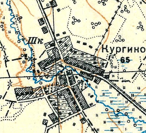 План деревни Кургино. 1931 год