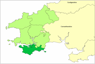 Pembrokeshire showing Castlemartin Hundred LDCastlemartinHundred.png