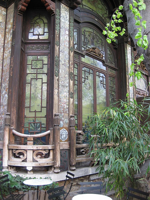 Window of La Pagode (Paris), built in 1896