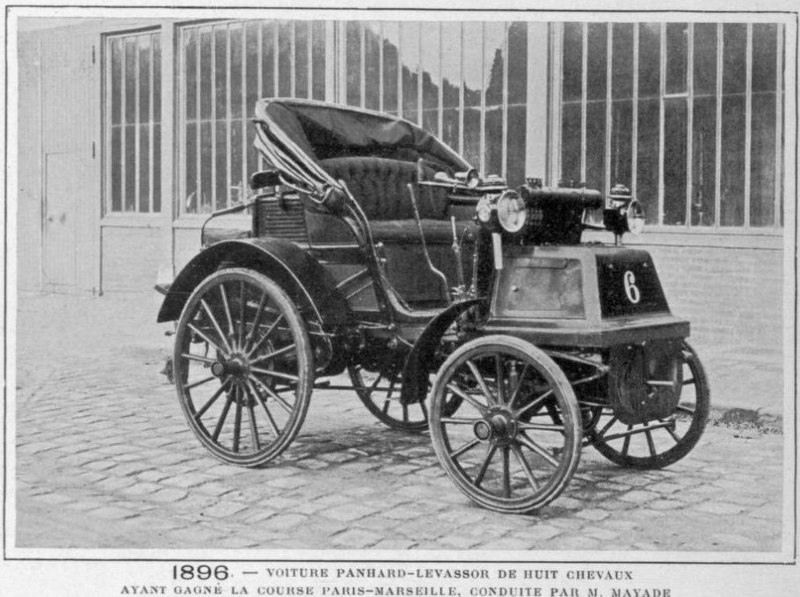 File:La Panhard et Levassor 8HP d'Émile Mayade, victorieux de Paris-Marseille-Paris en 1896.jpg