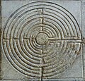 Wall maze in Lucca Cathedral, Italy (probably medieval).