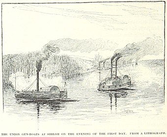 Union gunboats joined the battle
