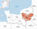 Lage des Départements Eure in der Region Normandie