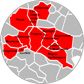 Localisation de Saint-Quentin-en-YvelinesCommunauté d’agglomération