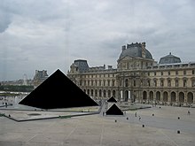 Due to the lack of complete freedom of panorama, this image depicting the Louvre Pyramid was censored out Louvre pyramid - blackout.jpg