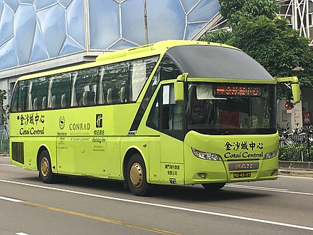 A shuttle bus run by Sands Cotai Central